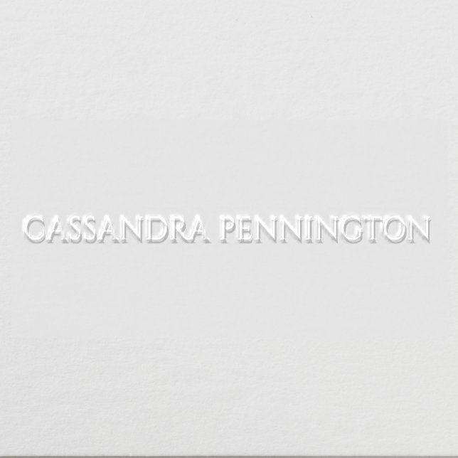 Simple Elegant Minimalist #4LN Name Only Embosser (Design)