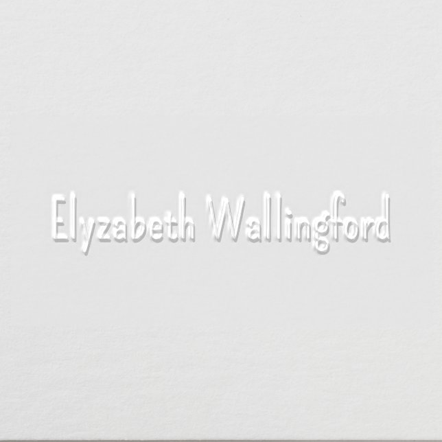 Simple Elegant Minimalist #50 Name Only Embosser (Design)