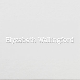 Simple Elegant Minimalist #52 Name Only Embosser