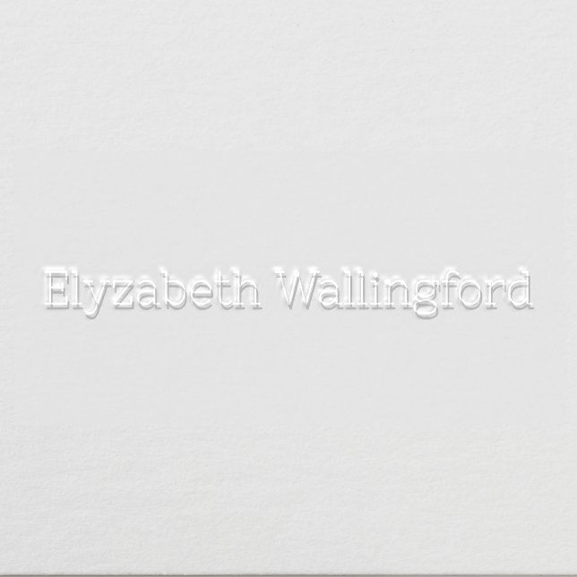 Simple Elegant Minimalist #52 Name Only Embosser (Design)
