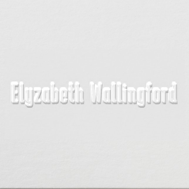 Simple Elegant Minimalist #54 Name Only .04 Embosser (Design)
