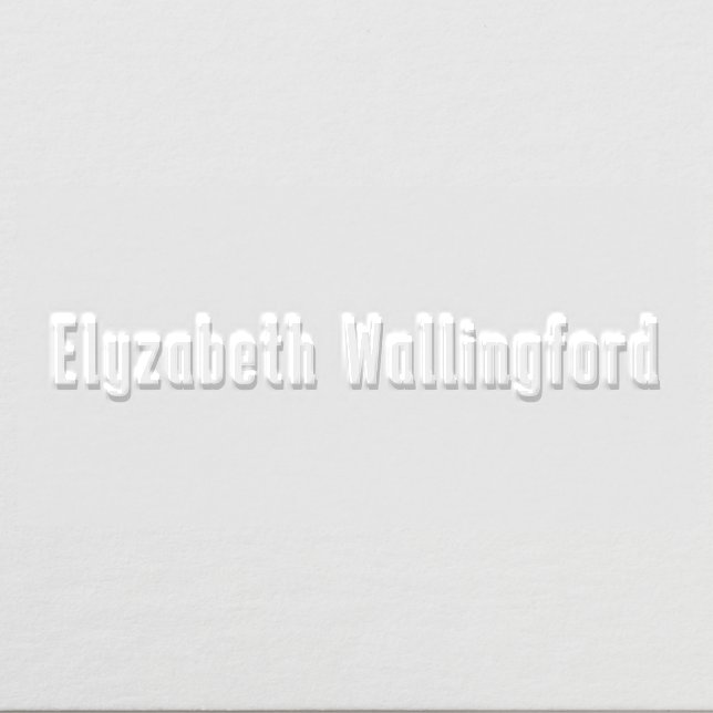 Simple Elegant Minimalist #54 Name Only Embosser (Design)