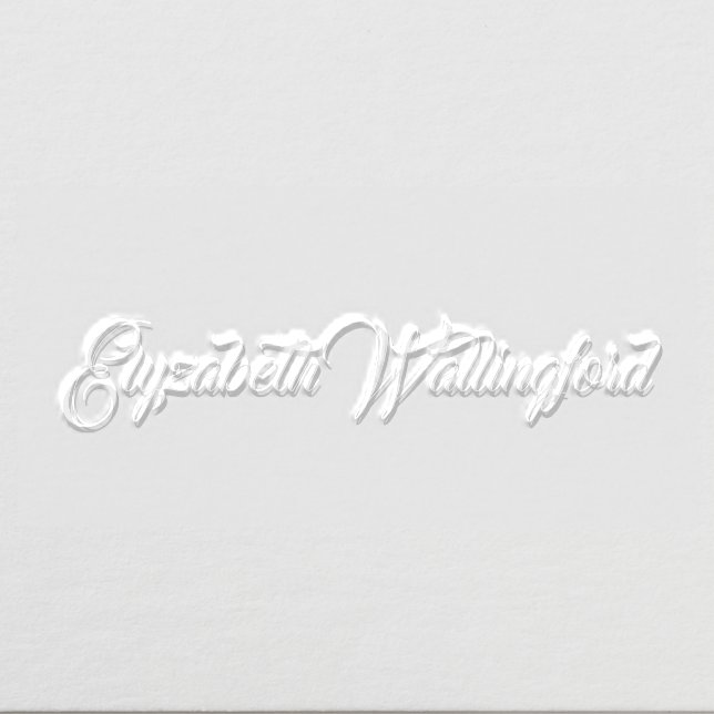 Simple Elegant Minimalist #59 Script Name Only Embosser (Design)