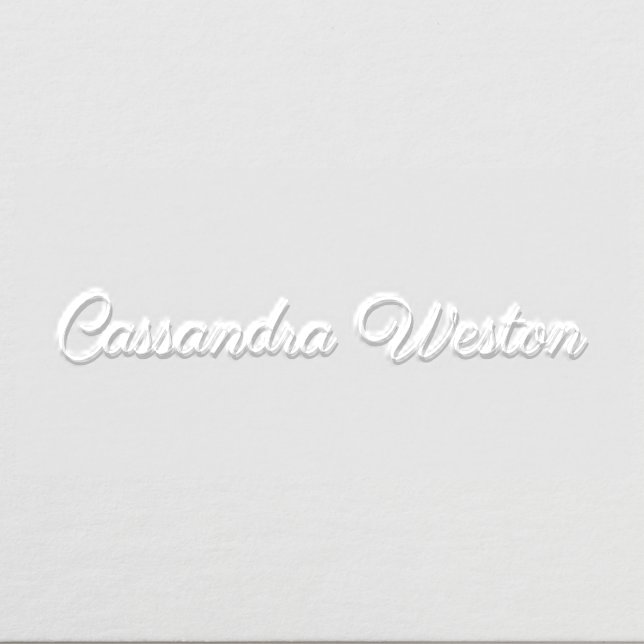 Simple Elegant Minimalist #5 Script Name Only Embosser (Design)