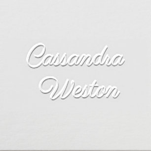 Simple Elegant Minimalist #5L Name Only Embosser