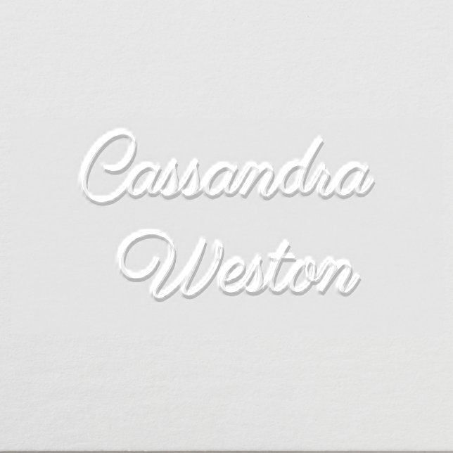 Simple Elegant Minimalist #5L Name Only Embosser (Design)