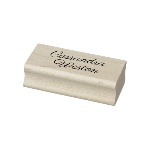 Simple Elegant Minimalist 5L Name Only Rubber Stamp