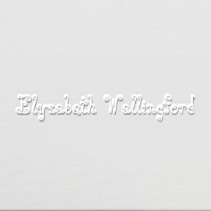 Simple Elegant Minimalist #60 Script Name Only Embosser