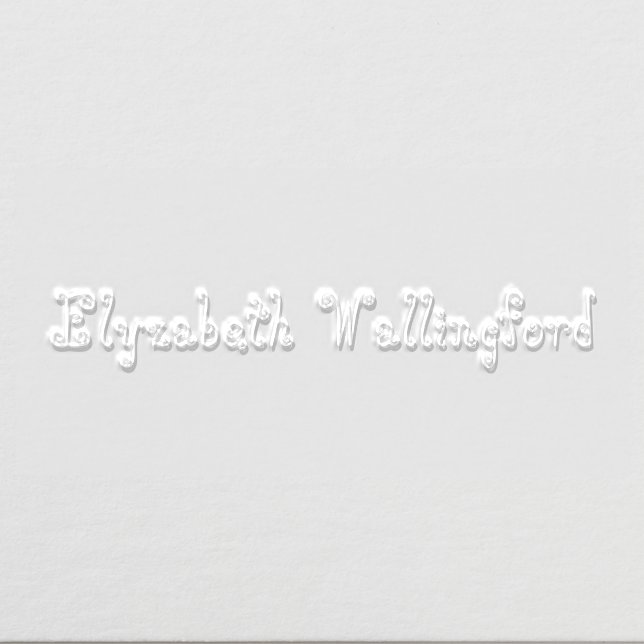 Simple Elegant Minimalist #60 Script Name Only Embosser (Design)