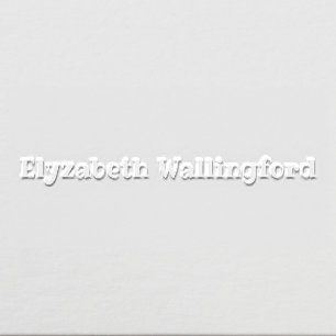 Simple Elegant Minimalist #61 Name Only Embosser