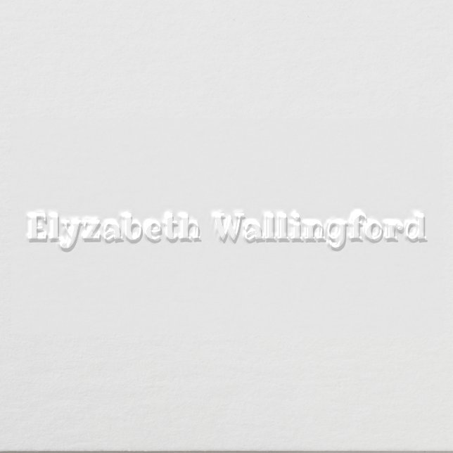 Simple Elegant Minimalist #61 Name Only Embosser (Design)