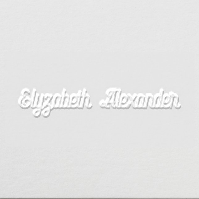 Simple Elegant Minimalist #64 Script Name Only Embosser (Design)