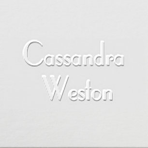 Simple Elegant Minimalist #6L Name Only Embosser