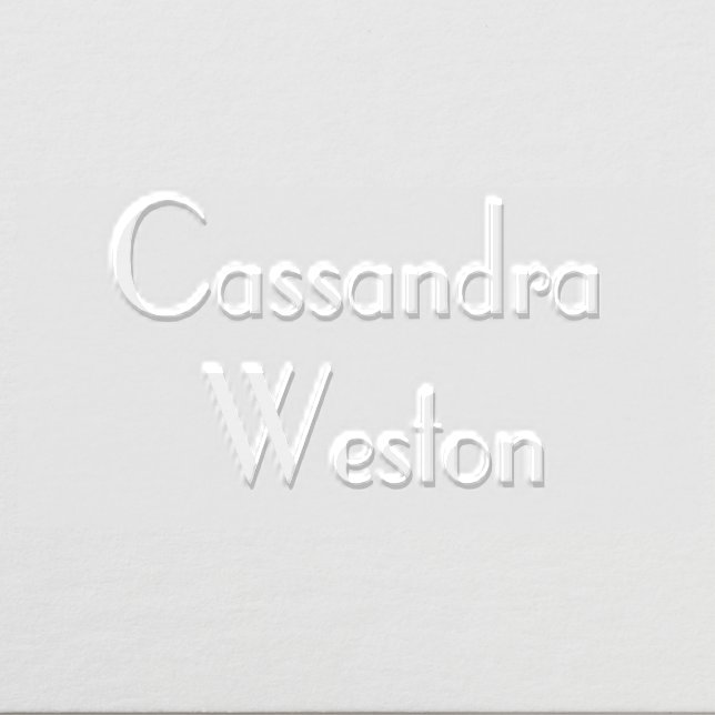 Simple Elegant Minimalist #6L Name Only Embosser (Design)