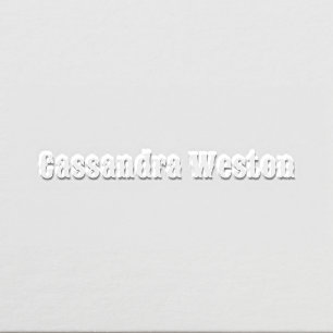Simple Elegant Minimalist #75 Name Only Embosser