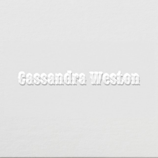 Simple Elegant Minimalist #75 Name Only Embosser (Design)