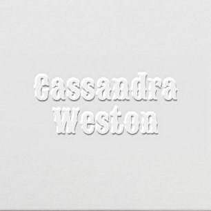 Simple Elegant Minimalist #75L Name Only Embosser