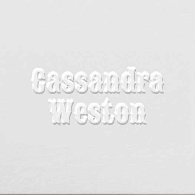 Simple Elegant Minimalist #75L Name Only Embosser (Design)