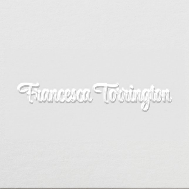 Simple Elegant Minimalist #78 Script Name Only Embosser (Design)