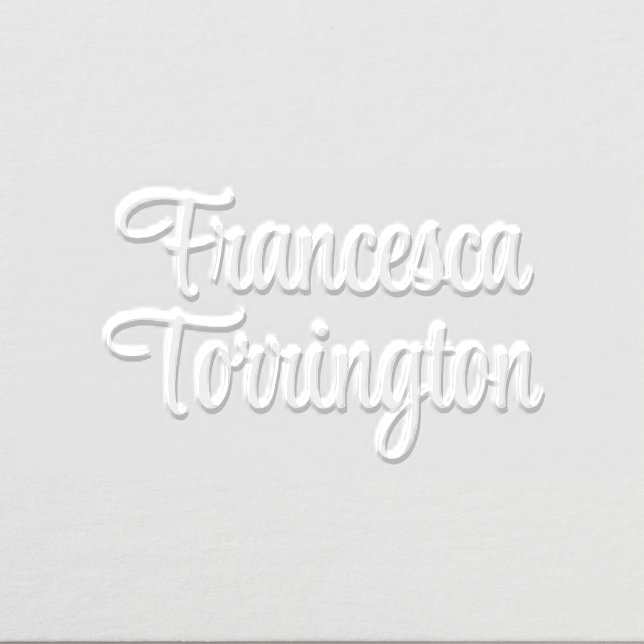 Simple Elegant Minimalist #78LG Script Name Only Embosser (Design)