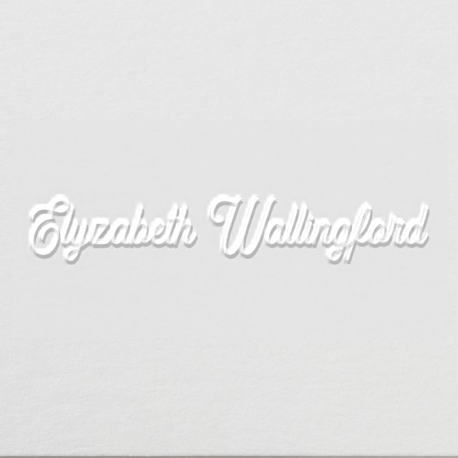 Simple Elegant Minimalist #7a Script Name Only Embosser (Design)