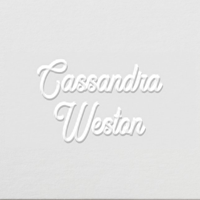 Simple Elegant Minimalist #7L Name Only Embosser (Design)