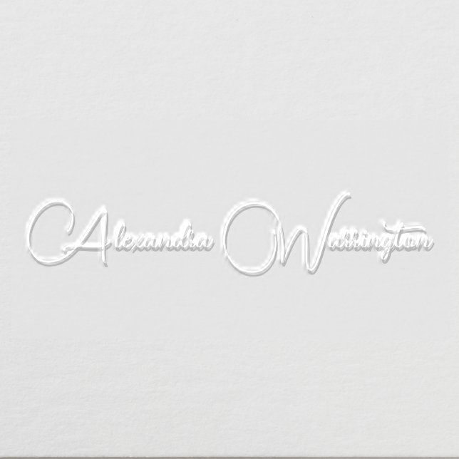 Simple Elegant Minimalist #80 Script Name Only Embosser (Design)