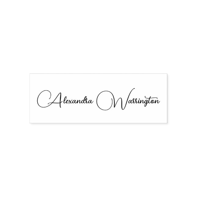 Simple Elegant Minimalist #80 Script Name Only Self-inking Stamp (Design)