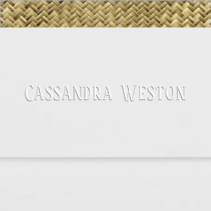 Simple Elegant Minimalist #8 Name Only Embosser