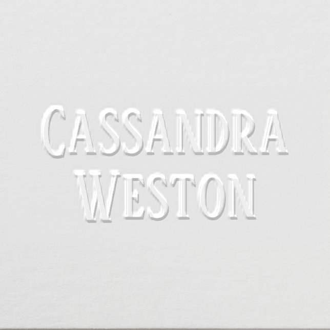 Simple Elegant Minimalist #8L Name Only Embosser (Design)