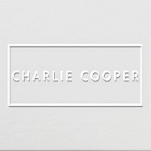 Simple Elegant Minimalist #96Str Name Only Frame Embosser