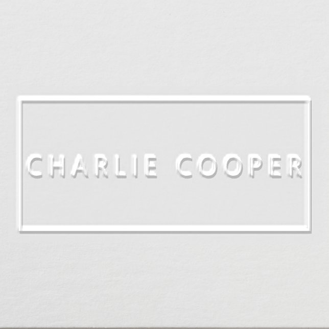 Simple Elegant Minimalist #96Str Name Only Frame Embosser (Design)