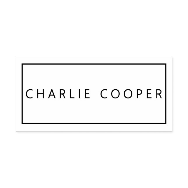 Simple Elegant Minimalist #96Str Name Only Frame Self-inking Stamp (Design)