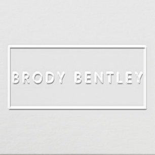 Simple Elegant Minimalist #96Str Name Only Frm 13L Embosser