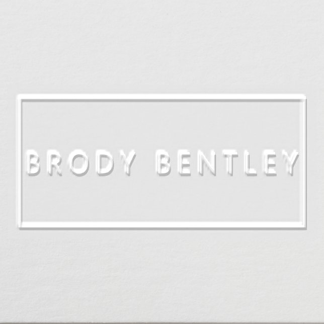 Simple Elegant Minimalist #96Str Name Only Frm 13L Embosser (Design)