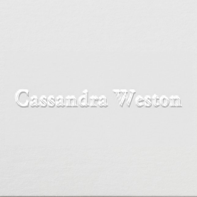 Simple Elegant Minimalist #9 Name Only Embosser (Design)
