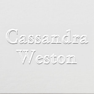 Simple Elegant Minimalist #9L Name Only Embosser