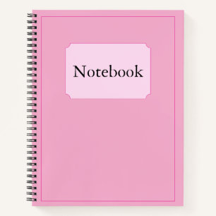 Simple Elegant Minimalist Baby Pink Chic Spiral Notebook
