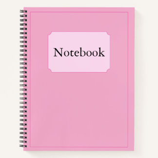 Simple Elegant Minimalist Baby Pink Chic Spiral Notebook