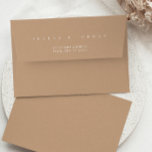 Simple Elegant Minimalist Beige Tan Wedding Envelope<br><div class="desc">Designed to coordinate with for the «SERENA» Wedding Invitation Collection. To change your names and date,  click «Personalize». View the collection link on this page to see all of the matching items in this beautiful design or see the collection here: https://bit.ly/3F1evwh</div>