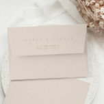 Simple Elegant Minimalist Blush Pink & Tan Wedding Envelope<br><div class="desc">Designed to coordinate with for the «SERENA» Wedding Invitation Collection. To change your names and date,  click «Personalize». View the collection link on this page to see all of the matching items in this beautiful design or see the collection here: https://bit.ly/3F1evwh</div>