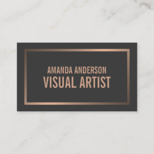 Simple Elegant Minimalist Bronze Business Card