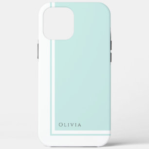 Simple Elegant Minimalist Color Block with Name iPhone 12 Pro Max Case