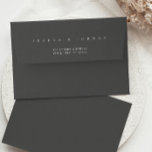 Simple Elegant Minimalist Dusty Grey Wedding Envelope<br><div class="desc">Designed to coordinate with for the «SERENA» Wedding Invitation Collection. To change your names and date,  click «Personalize». View the collection link on this page to see all of the matching items in this beautiful design or see the collection here: https://bit.ly/3F1evwh</div>