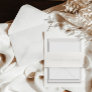 Simple Elegant Minimalist Ivory Taupe Wedding  Invitation Belly Band