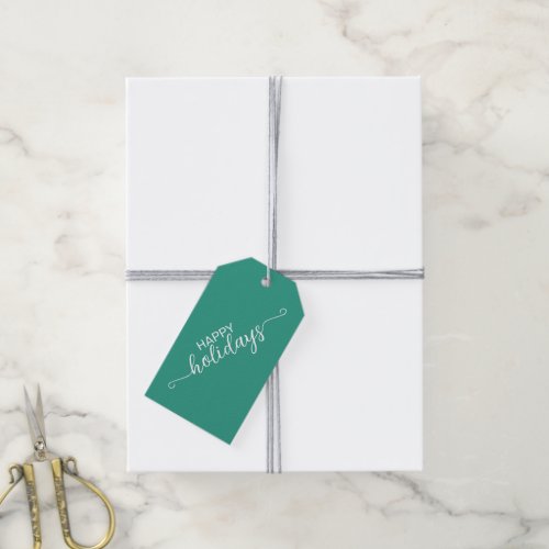 Simple Elegant Minimalist Mint Seaglass Green Gift Tags