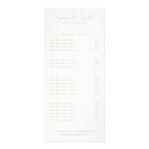 Simple Elegant Minimalist Modern Gold Rack Card