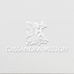 Simple Elegant Minimalist Name, Fairy & Butterfly Embosser