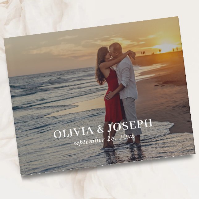 Simple Elegant Minimalist Photo Wedding Guest Book (Creator Uploaded)