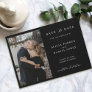 Simple elegant minimalist photo wedding save the d save the date